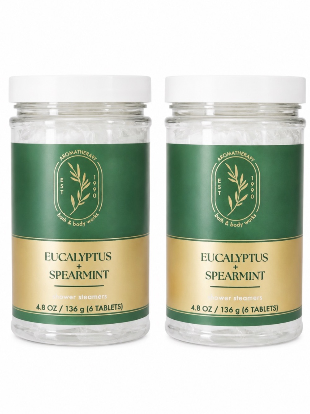 NEW Bath & Body Works Aromatherapy Eucalyptus + Spearmint Shower Steamers X2